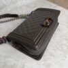 Chanel Boy Flap Bag Quilted Iridescent Goatskin Old Medium