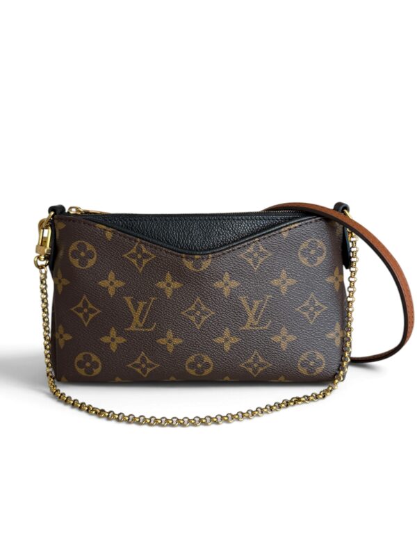 Louis Vuitton Monogram Pallas Clutch Black