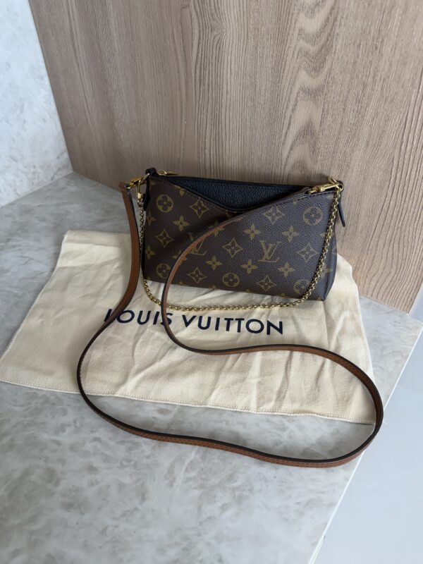 Louis Vuitton Monogram Pallas Clutch Black