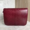 Celine Red/Black Python Medium Classic Box Shoulder Bag