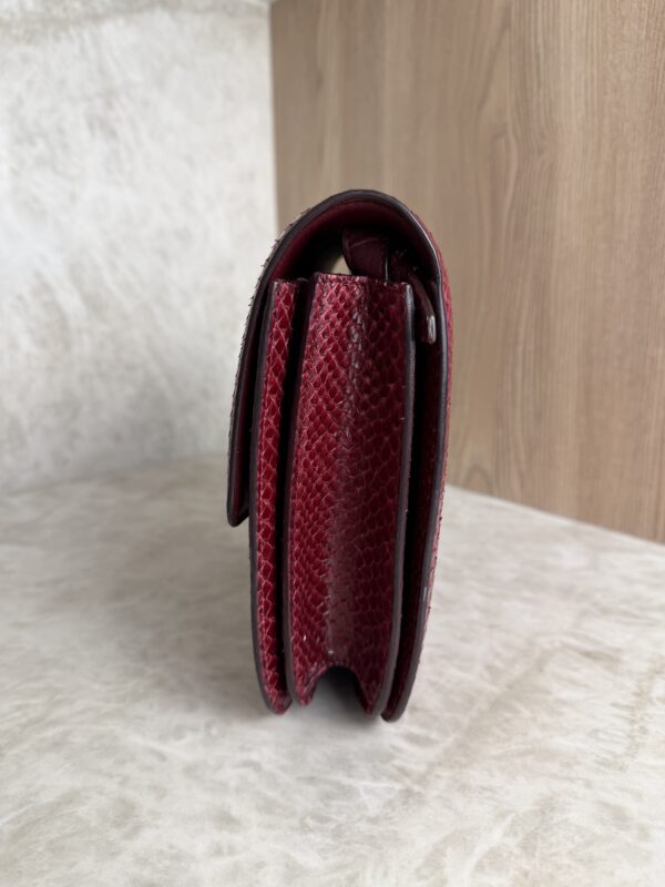 Celine Red/Black Python Medium Classic Box Shoulder Bag