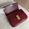 Celine Red/Black Python Medium Classic Box Shoulder Bag