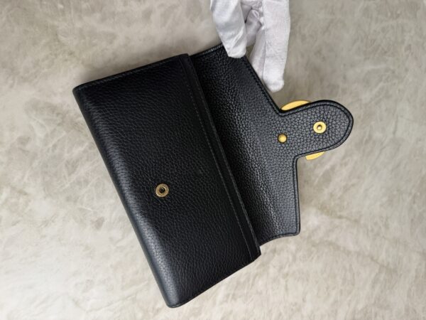 Gucci Textured Calfskin Torchon GG Broadway Envelope Clutch Black