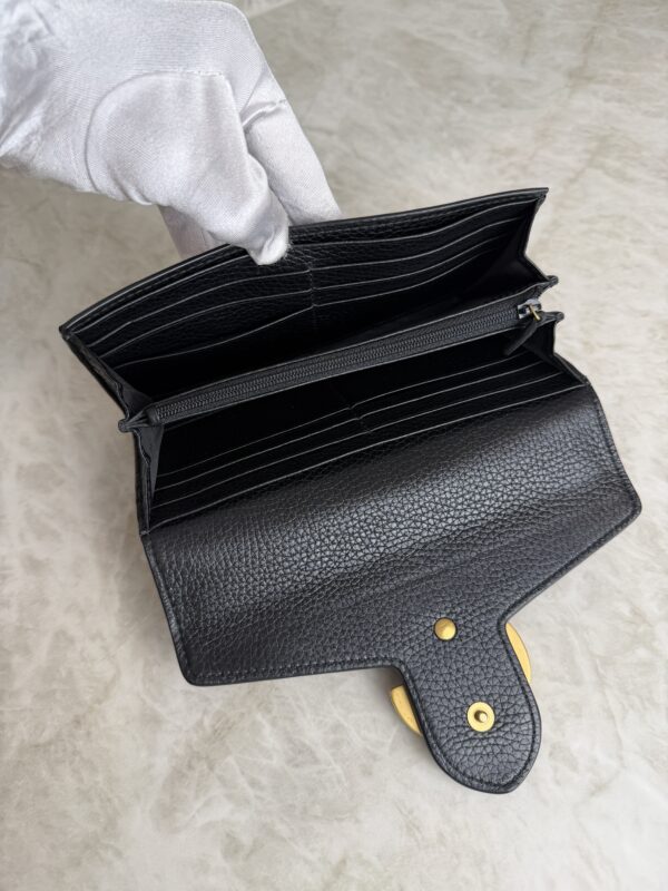 Gucci Textured Calfskin Torchon GG Broadway Envelope Clutch Black