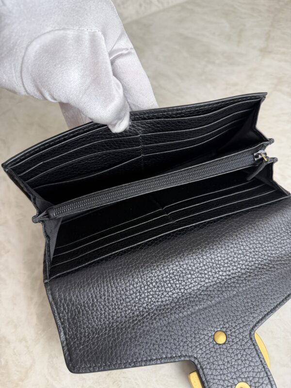 Gucci Textured Calfskin Torchon GG Broadway Envelope Clutch Black