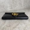 Gucci Textured Calfskin Torchon GG Broadway Envelope Clutch Black