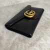 Gucci Textured Calfskin Torchon GG Broadway Envelope Clutch Black