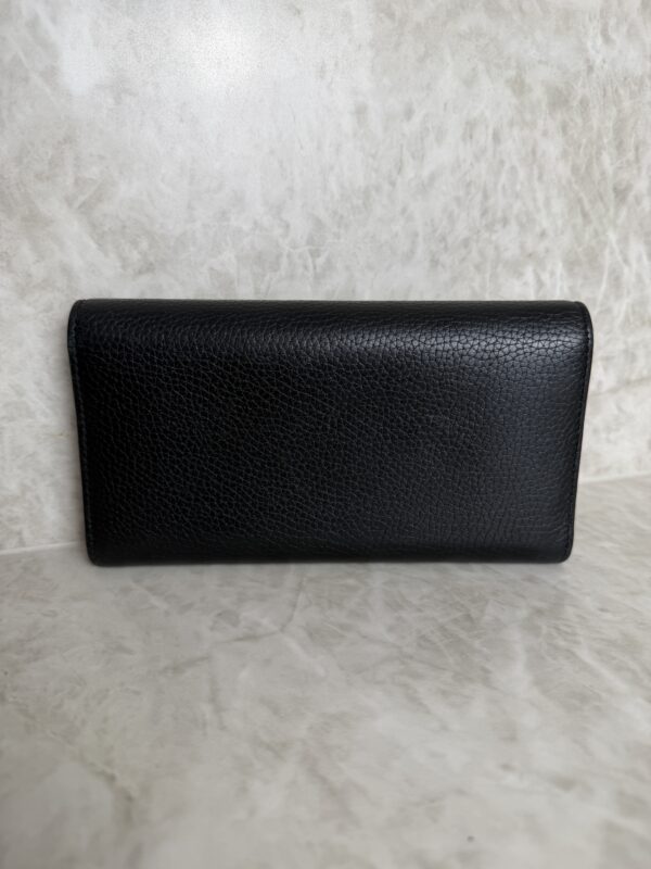 Gucci Textured Calfskin Torchon GG Broadway Envelope Clutch Black