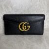Gucci Textured Calfskin Torchon GG Broadway Envelope Clutch Black