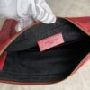 Balenciaga Agneau Classic Hardware Small Pouch Red