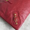 Balenciaga Agneau Classic Hardware Small Pouch Red
