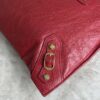 Balenciaga Agneau Classic Hardware Small Pouch Red