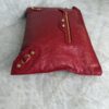 Balenciaga Agneau Classic Hardware Small Pouch Red