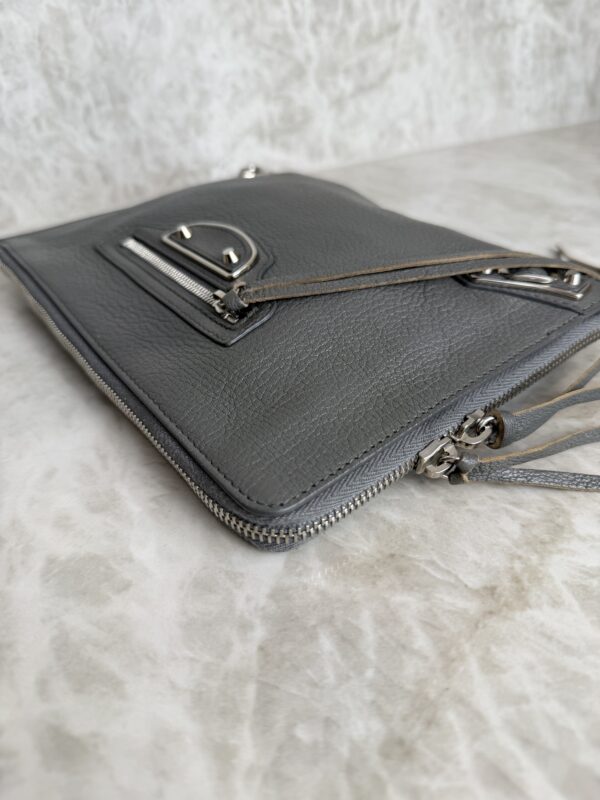 Balenciaga Agneau Classic Hardware Small Pouch Grey
