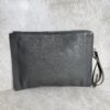 Balenciaga Agneau Classic Hardware Small Pouch Grey