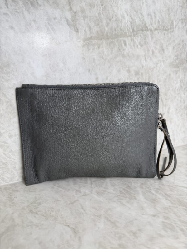 Balenciaga Agneau Classic Hardware Small Pouch Grey