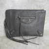 Balenciaga Agneau Classic Hardware Small Pouch Grey