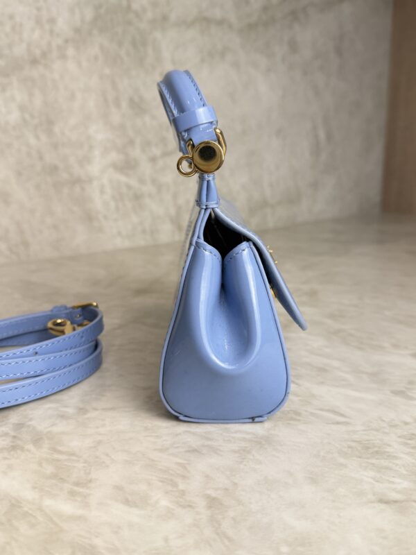 Dolce and Gabbana Mini Sicily Elongated Top-Handle Bag Patent