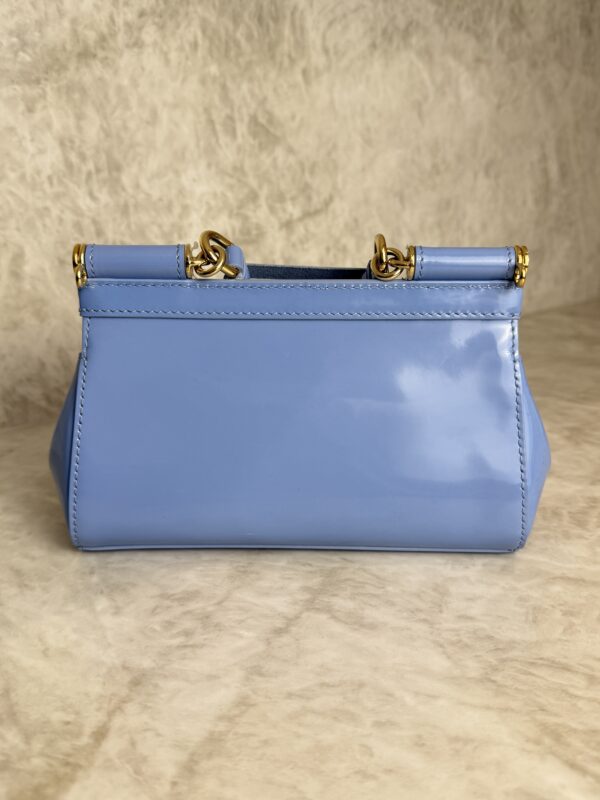 Dolce and Gabbana Mini Sicily Elongated Top-Handle Bag Patent