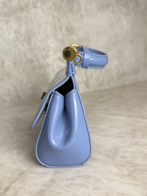 Dolce and Gabbana Mini Sicily Elongated Top-Handle Bag Patent
