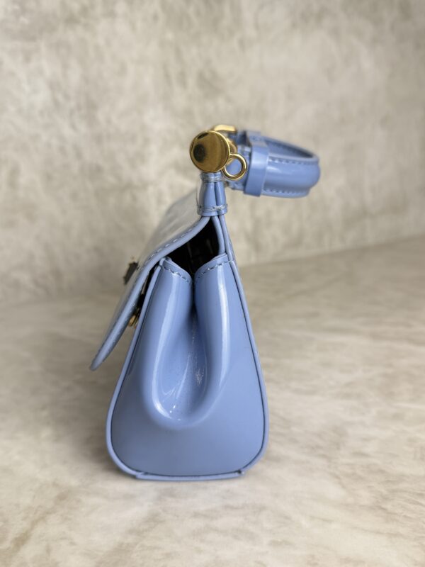 Dolce and Gabbana Mini Sicily Elongated Top-Handle Bag Patent