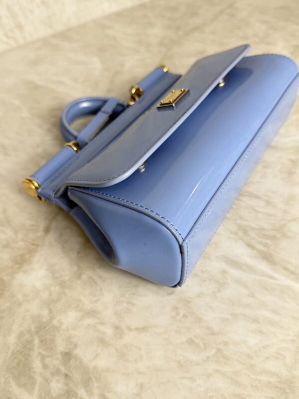 Dolce and Gabbana Mini Sicily Elongated Top-Handle Bag Patent