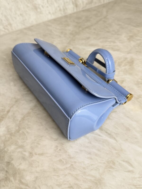 Dolce and Gabbana Mini Sicily Elongated Top-Handle Bag Patent