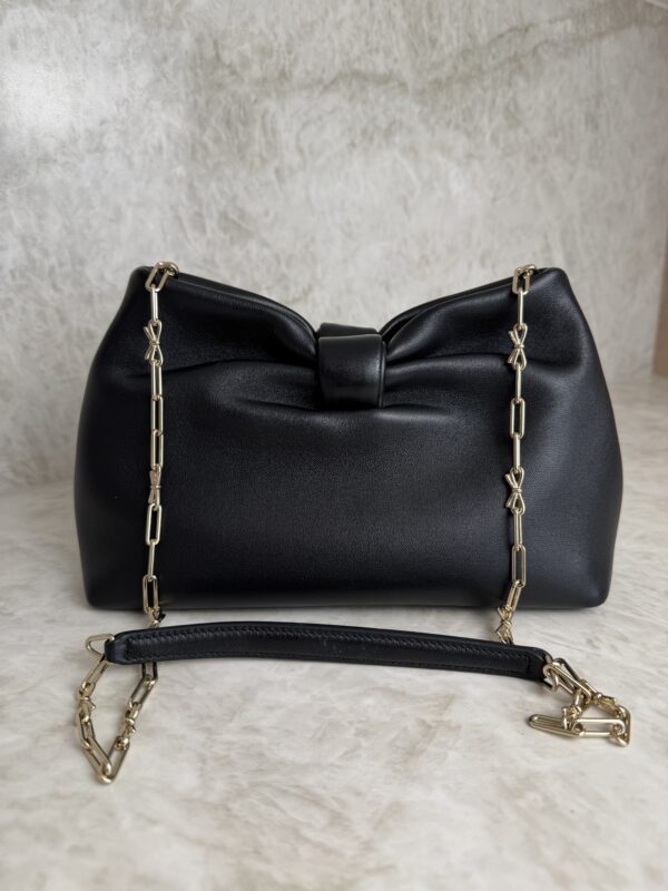 Christian Dior Lambskin Small Bow Bag Black