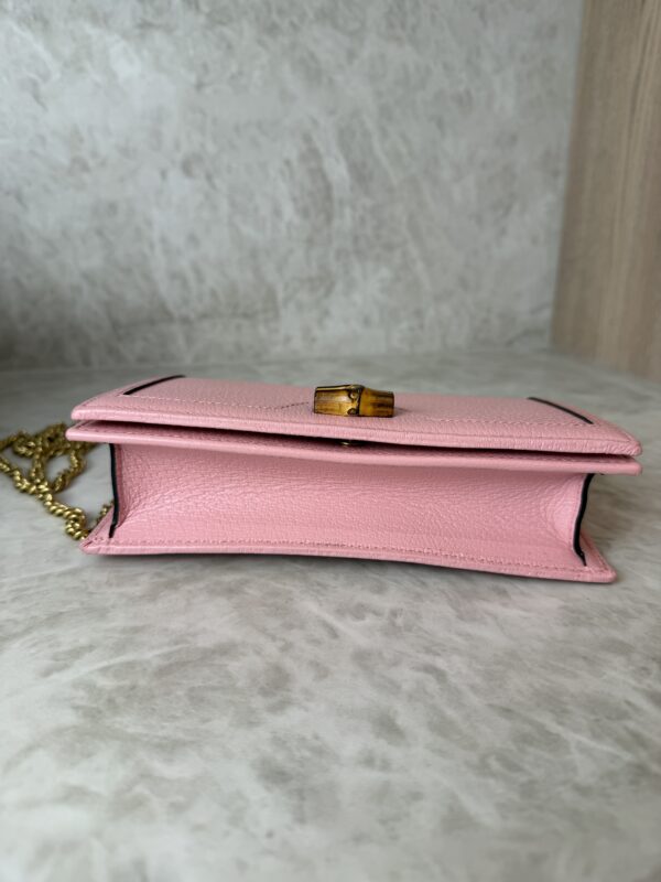 Gucci Diana Mini With Bamboo Wallet on Chain Pink