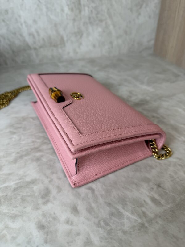 Gucci Diana Mini With Bamboo Wallet on Chain Pink