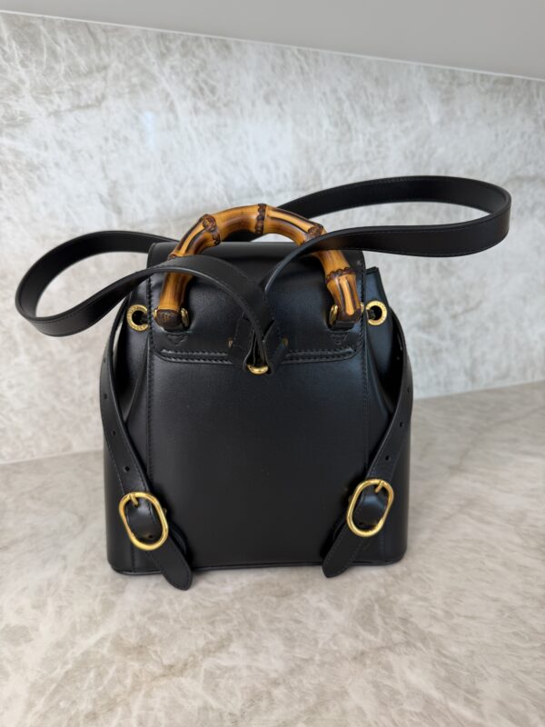 Gucci Calfskin Bamboo Backpack Black
