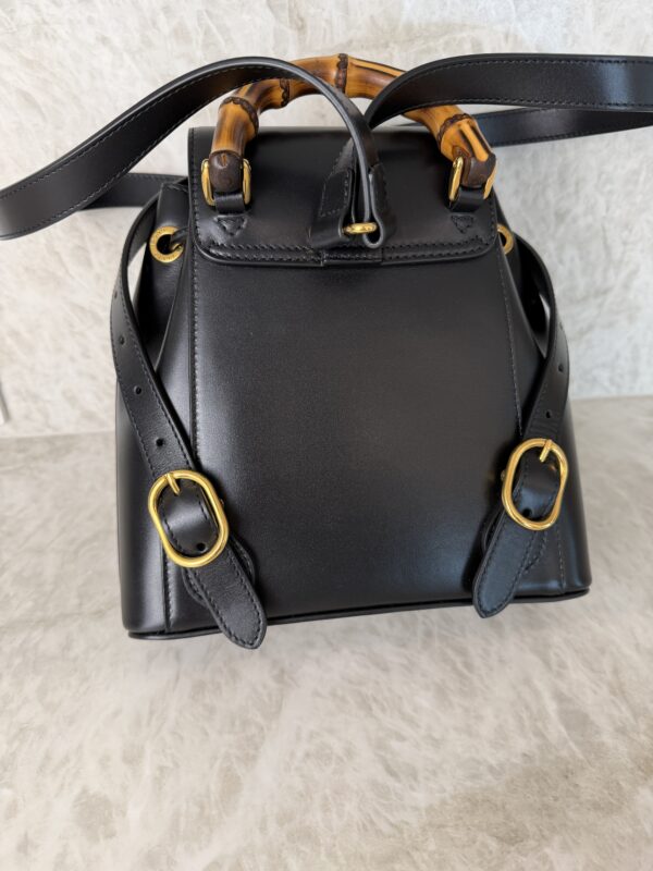 Gucci Calfskin Bamboo Backpack Black