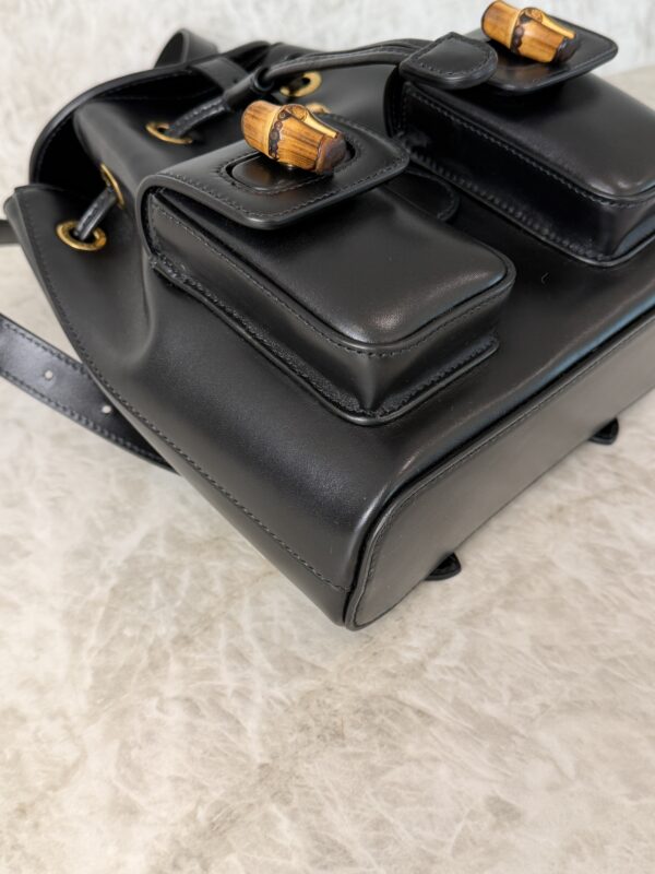Gucci Calfskin Bamboo Backpack Black