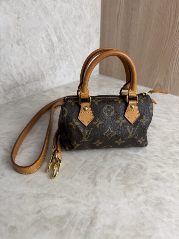 Louis Vuitton Speedy Mini HL Handbag Monogram Canvas and Strap