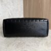 Saint Laurent (YSL) Calfskin Y Quilted Monogram Medium Loulou Chain Satchel Black and Silver Hardware