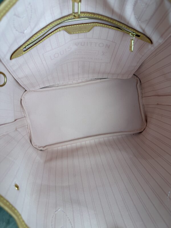 Louis Vuitton Damier Azur Neverfull MM Rose Ballerine