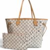 Louis Vuitton Damier Azur Neverfull MM Rose Ballerine