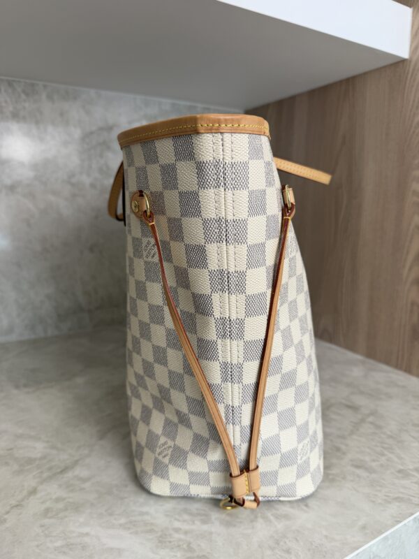 Louis Vuitton Damier Azur Neverfull MM Rose Ballerine