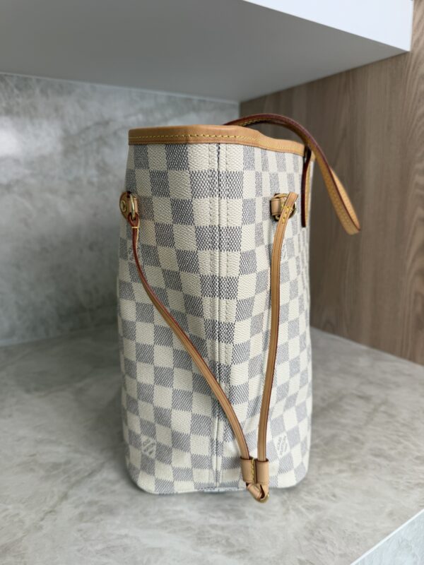 Louis Vuitton Damier Azur Neverfull MM Rose Ballerine