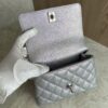 Chanel Iridescent Caviar Quilted Extra Mini Coco Handle Flap Purple