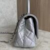 Chanel Iridescent Caviar Quilted Extra Mini Coco Handle Flap Purple