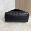 Saint Laurent (YSL) Calfskin Y Quilted Monogram Toy Loulou Satchel Black and Black hardware