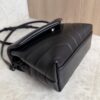 Saint Laurent (YSL) Calfskin Y Quilted Monogram Toy Loulou Satchel Black and Black hardware
