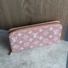 Louis Vuitton Denim Monogram Jacquard Zippy Wallet Pink