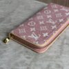 Louis Vuitton Denim Monogram Jacquard Zippy Wallet Pink