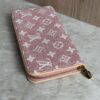 Louis Vuitton Denim Monogram Jacquard Zippy Wallet Pink