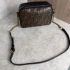 Fendi Black/Brown Coated Canvas And Leather Mini Camera Case Shoulder Bag