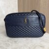 Saint Laurent (YSL) Quilted Monogram Victoire Camera Bag Navy