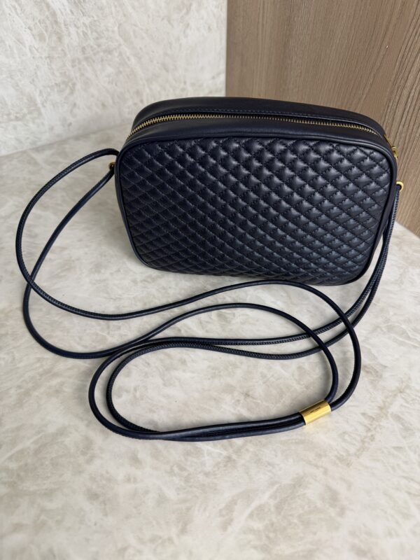 Saint Laurent (YSL) Quilted Monogram Victoire Camera Bag Navy