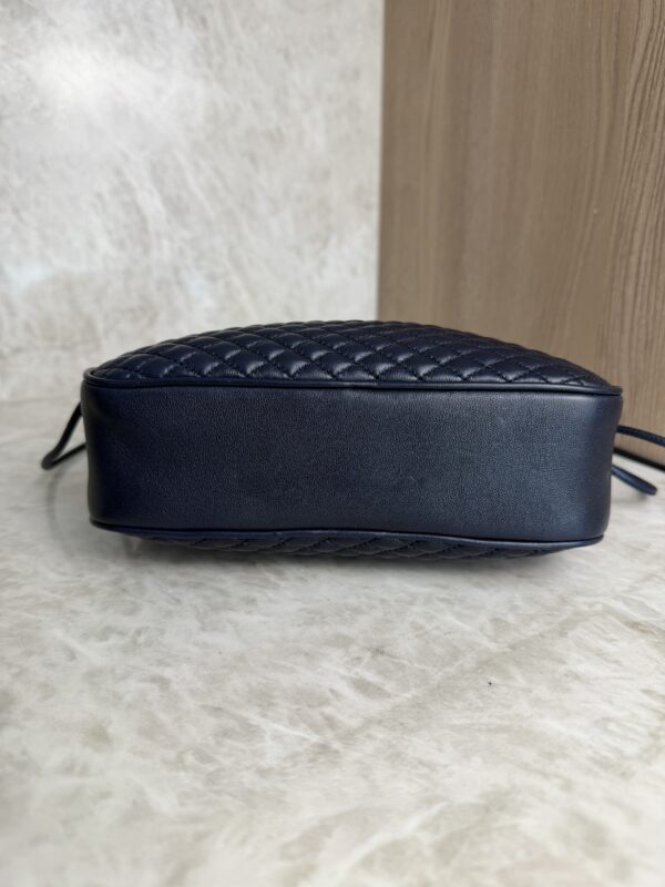 Saint Laurent (YSL) Quilted Monogram Victoire Camera Bag Navy